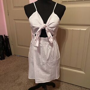 love J White Front Tied Dress